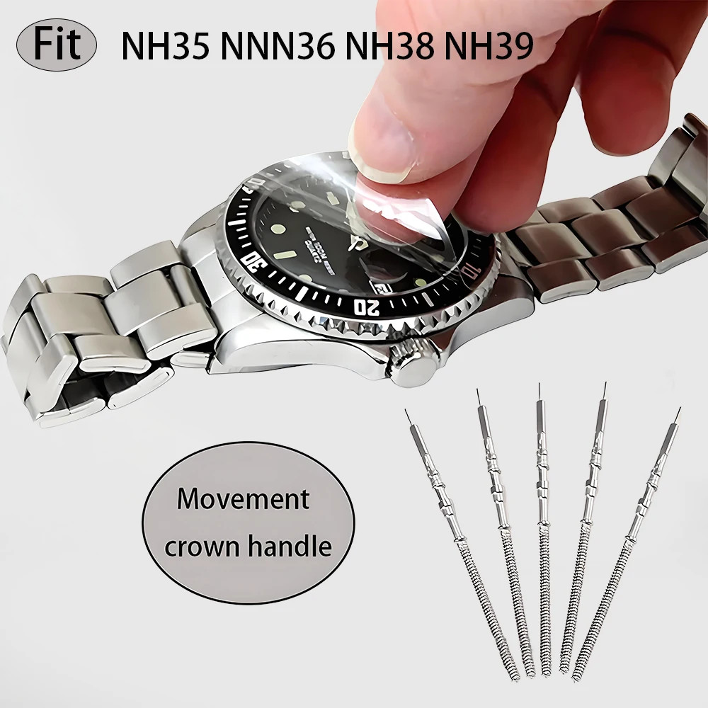 10Pcs/5Pcs/2Pcs Movement Watch Steel Stem Crown Kit Watch Parts for Seiko NH34 N