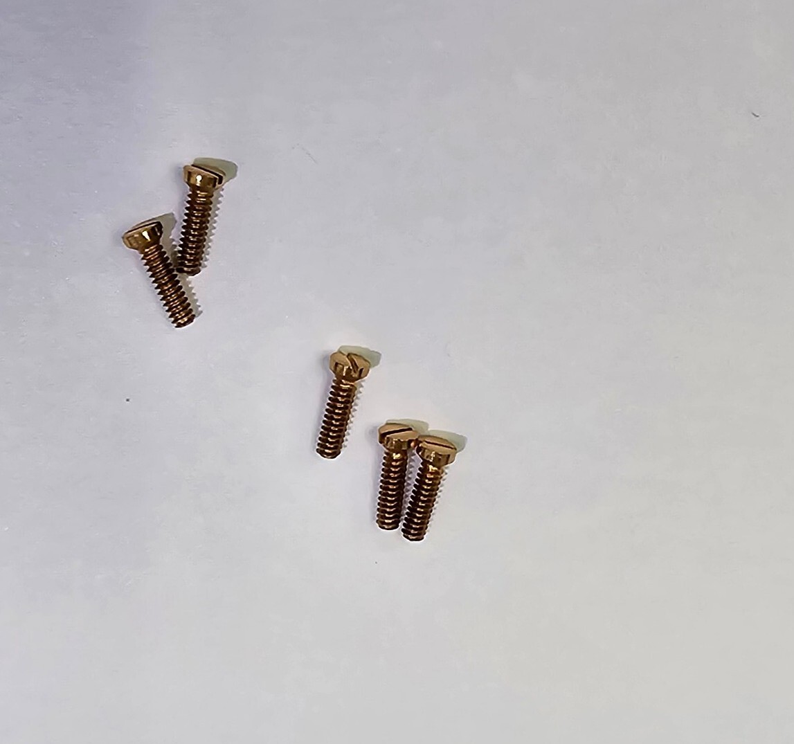 CARTIER SANTOS 100 CHRONO WATCH 18K ROSE GOLD BEZEL SCREW X 5 (NOS & ORIGINAL)