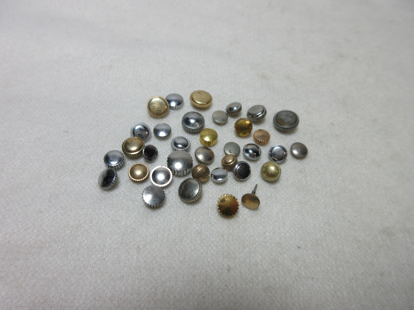 LOT OF 35 WATCH CROWNS WATCHMAKERS PARTS ASSORTED LOT SOME GOLD FILLED PLATED