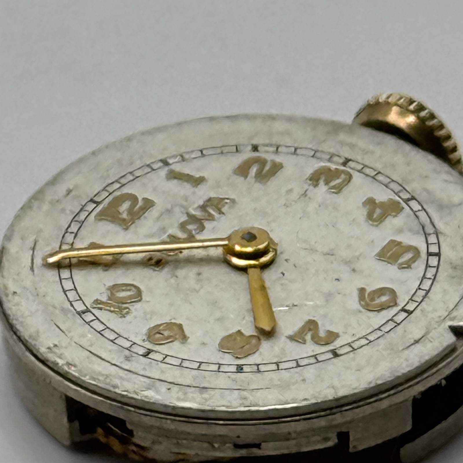 Bulova 7AM Watch Movement Running Swiss 17Jewels Manual Wind Parts Repair 17.1mm