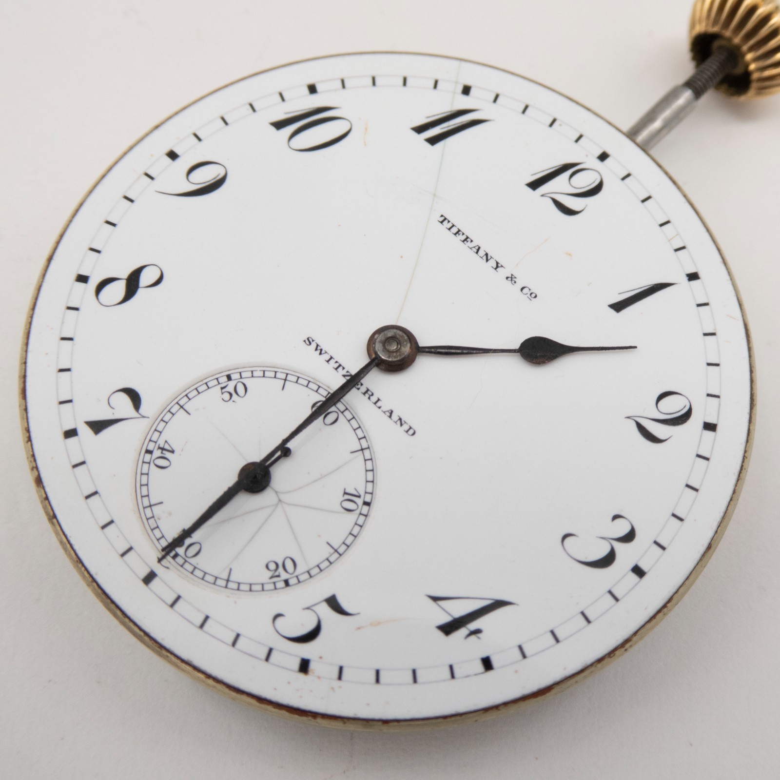 Agassiz for Tiffany & Co. 38.9 x 7.2 mm Antique Pocket Watch Movement, Runs