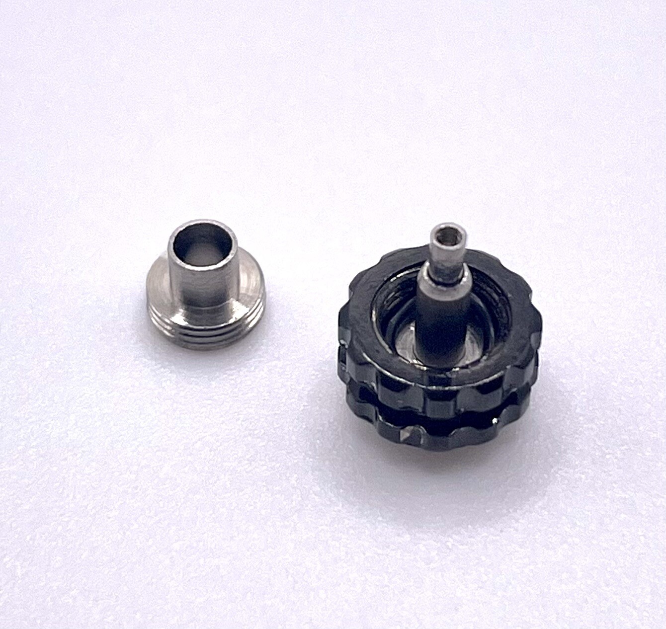 New Generic 7.0mm Black Screwdown Crown & Tube Part To Fit Tag Heuer Watch