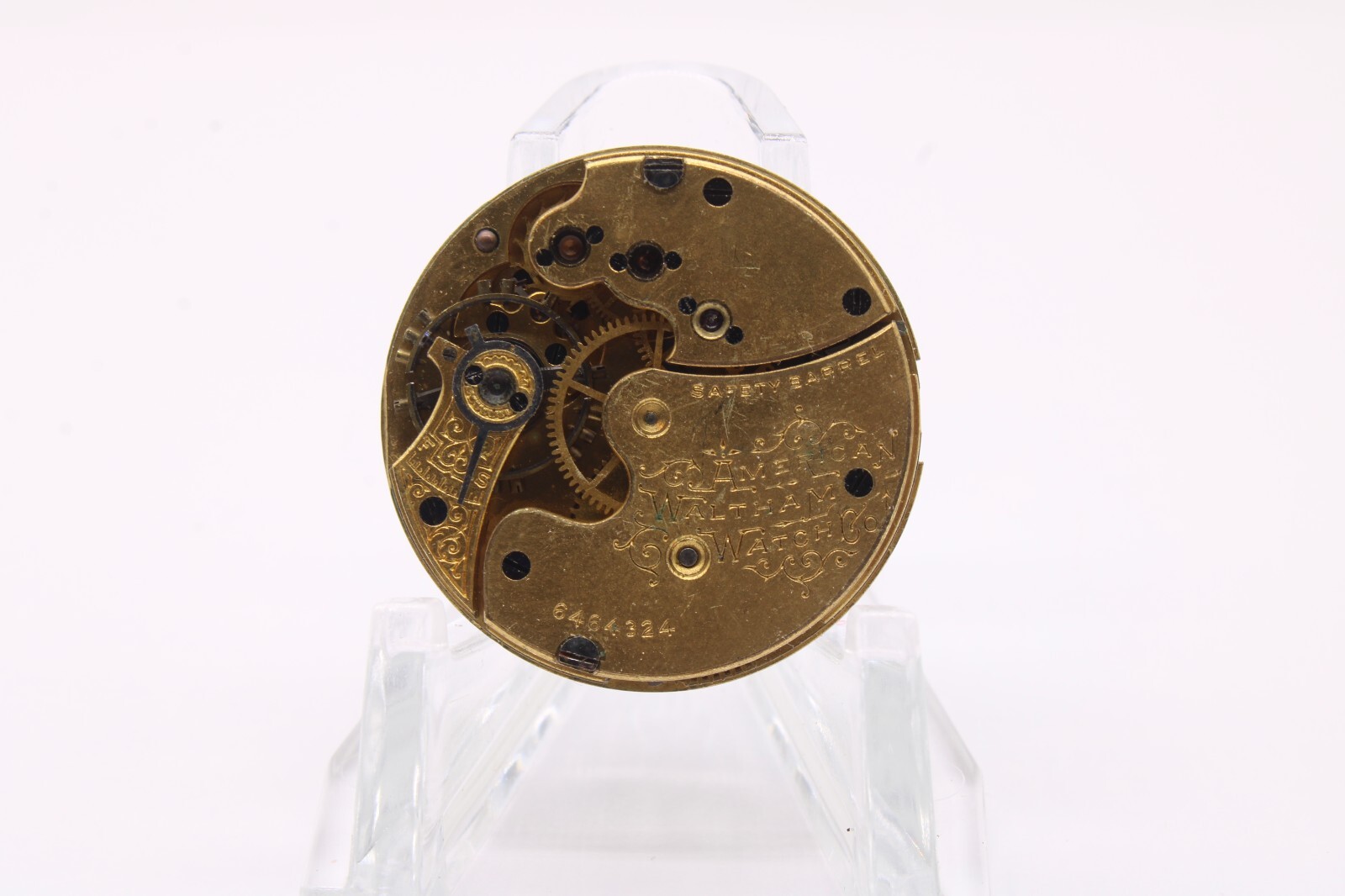 1894-1895 WALTHAM POCKET WATCH MOVEMENT 6464324 GRADE: 62 0s 11j (KC3)
