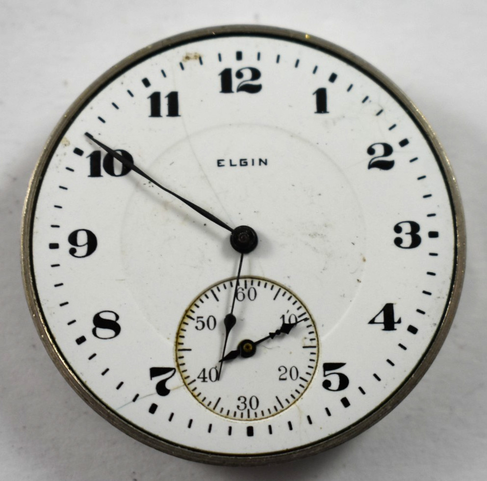 Vintage Elgin Grade 345 12s 17J OF Pocket Watch Movement lot.qq