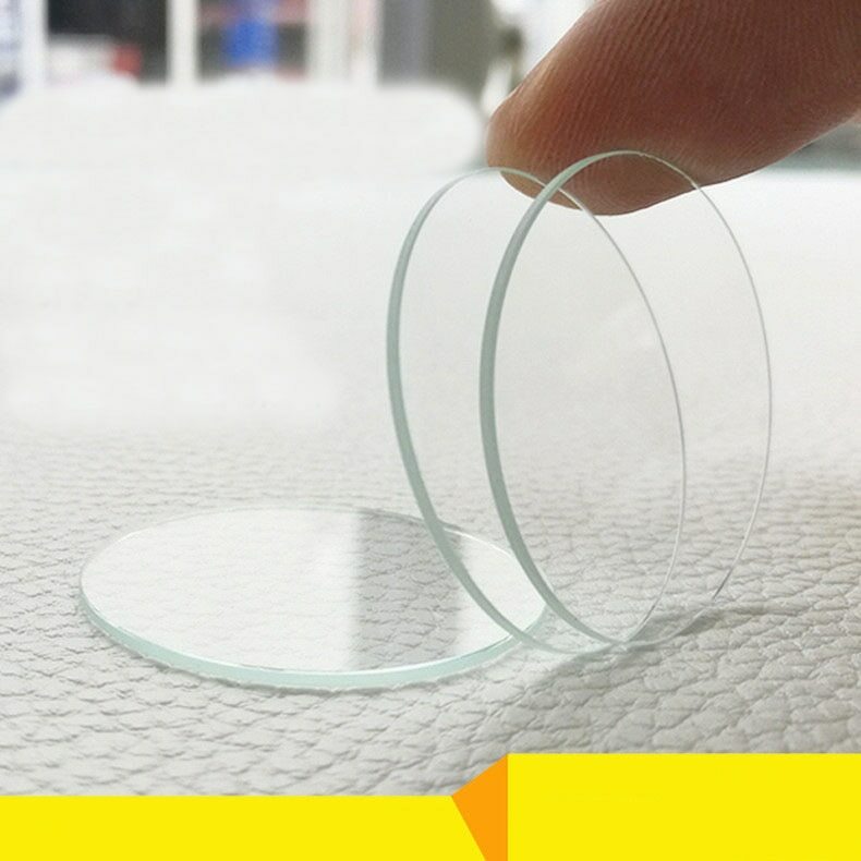 1.0mm Flat Round Sapphire Watch Crystal Glass Lens Mirror 13mm-40mm Repair Tool