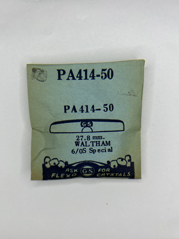 Waltham 6/0S Special Watch Crystal NOS PA414-50 Size 27.8 mm GS