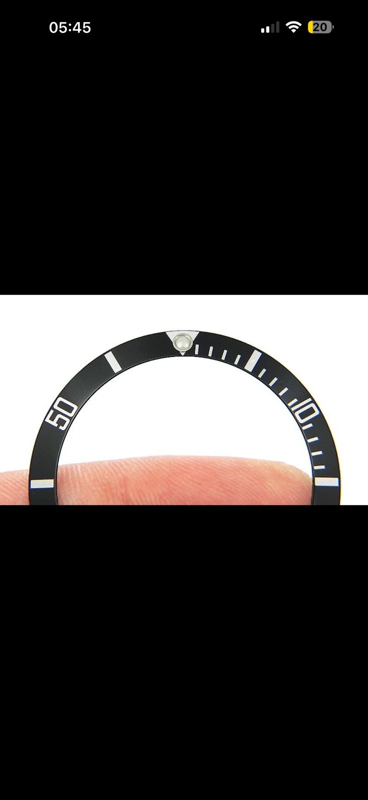 Genuine Rolex Submariner 16610 16800 168000 Black “Pointed 4” Watch Bezel Insert