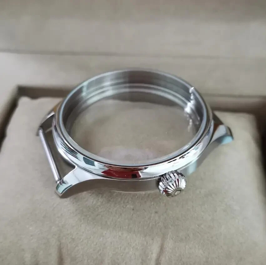 44mm Sterile 316L Steel Watch Case fit ETA 6497/6498 Tianjin ST36 Movement