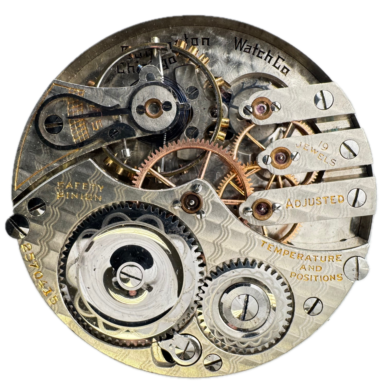 Antique 16s 1913 Burlington Special Double Sunk Hunter Pocket Watch Movement 805
