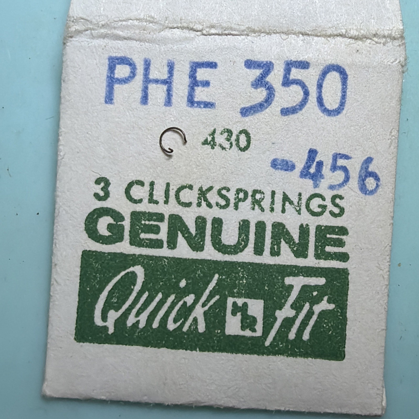 Phenix 350 – NOS – Click Spring watch part #430/456 – (1) Per Order