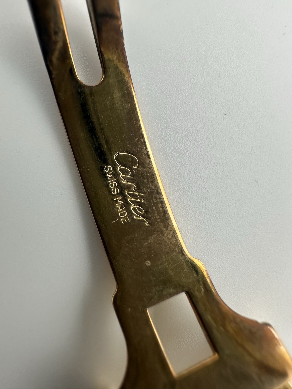 Cartier Watch Buckle 18ct Yellow Gold Vermeil Folding Deployant Clasp 14mm