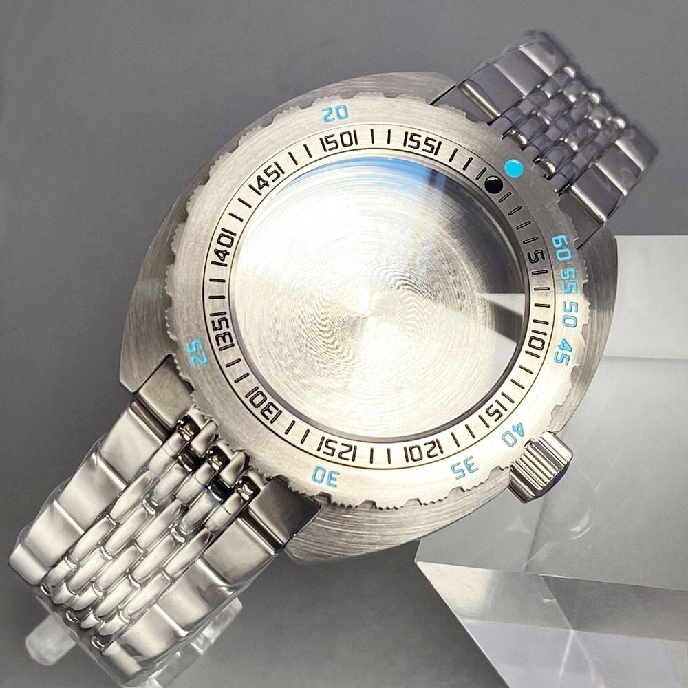 42mm Mod Steel Bezel Diver Sapphire 20ATM Watch Cases For NH35 NH36 ETA2824 Move