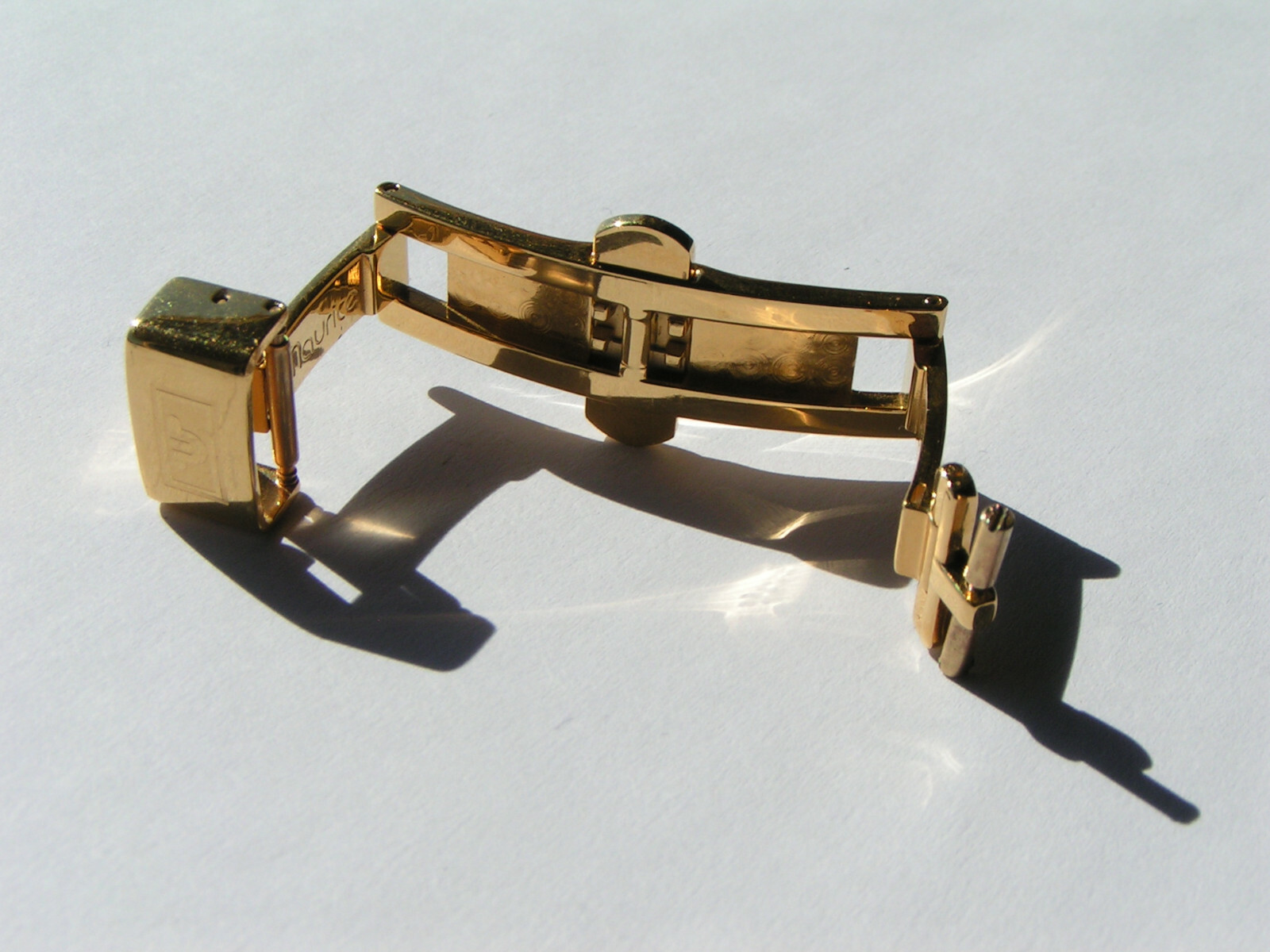 Maurice Lacroix Deployment Clasp buckle 12mm Steel Gold plated NOS I530