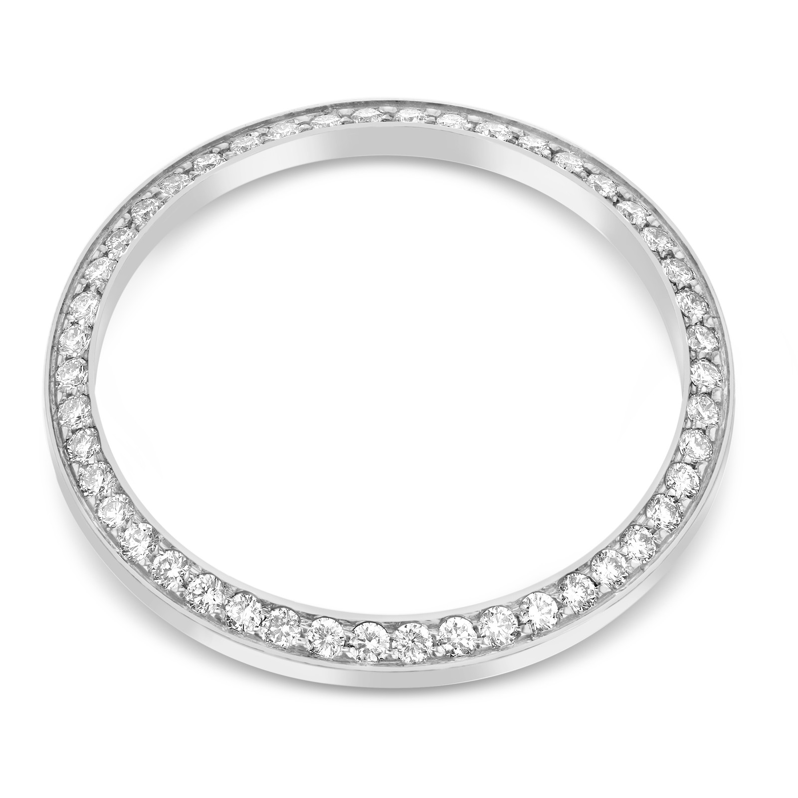 STAINLESS STEEL 1CT BEAD SET LAB CREATED DIAMOND BEZEL FOR ROLEX 31MM DATEJUST