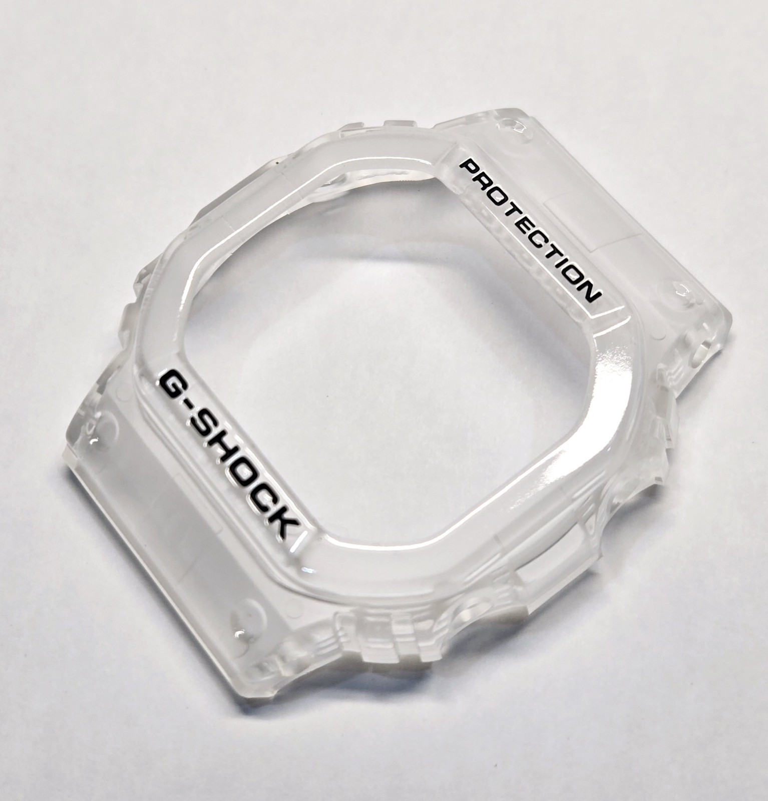 Genuine Casio BEZEL /part for DW5600SKE-7 DW5600SRS-7 CLEAR WHITE DW5600 NEW **