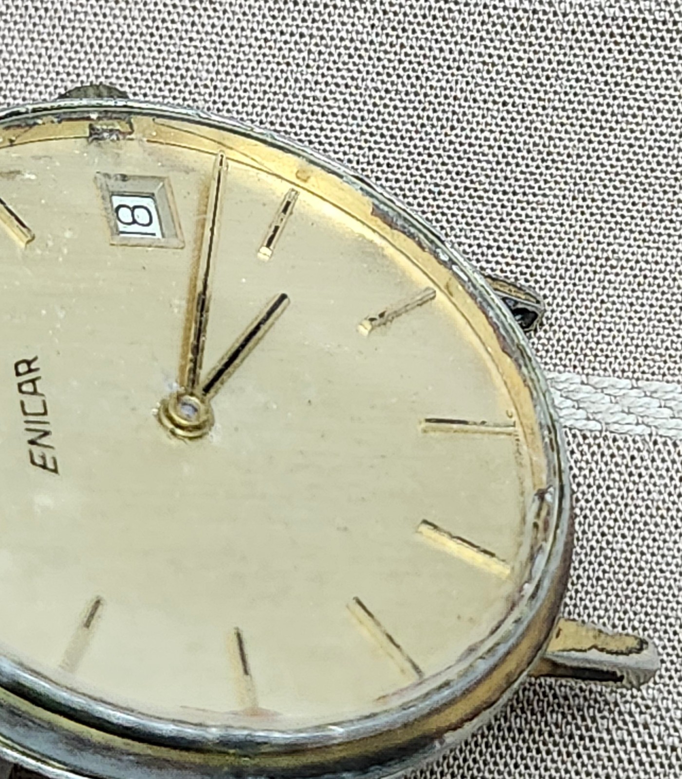 Enicar 112-22-23 Manual Wind Date Swiss Watch AR 1121 Movement – RUNNING