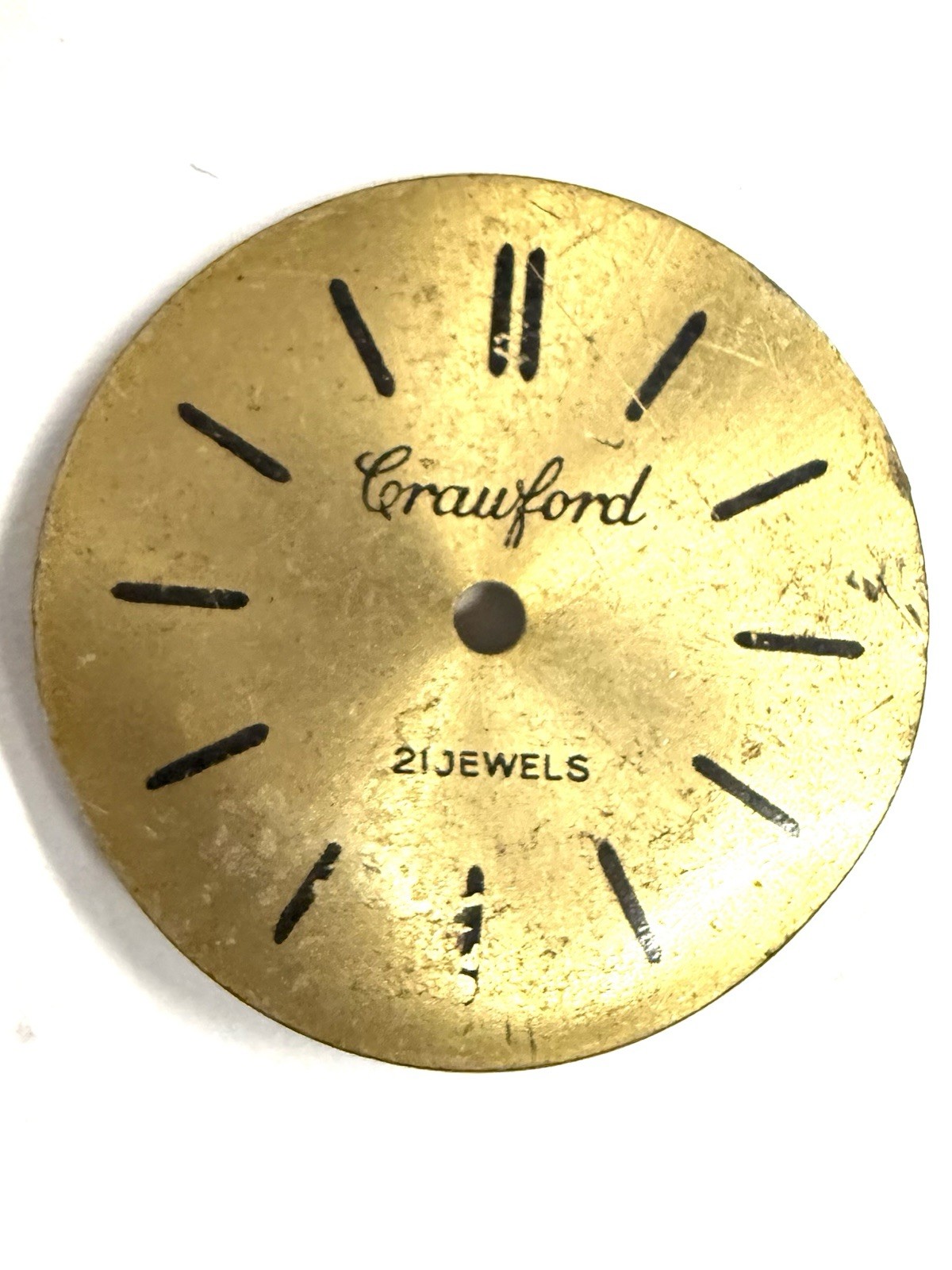 VTG Crawford Watch Dial Co. Swiss Woman’s Watch Face 21 Jewels