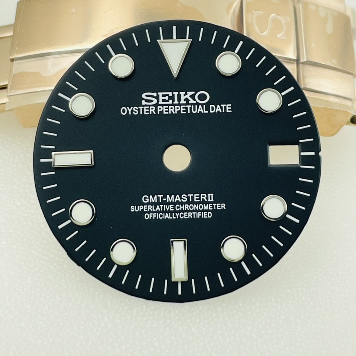 New 28.5MM Green Luminous Watch Dial Plate for Nh34 GTM Diving Watch Movement