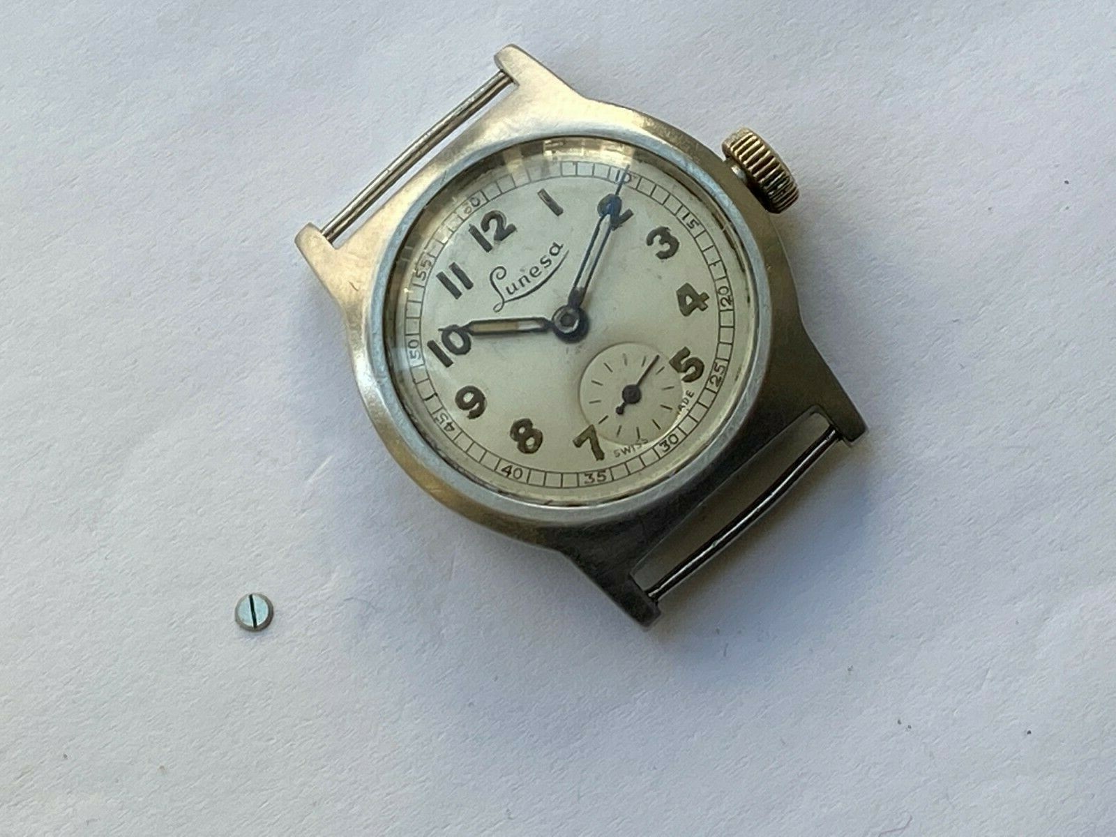 VINATEG MEN WATCH PARTS MOVEMENT Lunesa WEST END WATCH Co. MILITARY RRR
