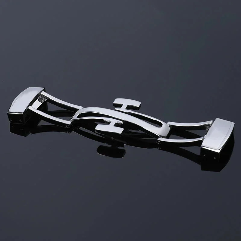 16mm 18mm Steel Folding Buckle Clasp For Patek Philippe Rubber Watch Strap