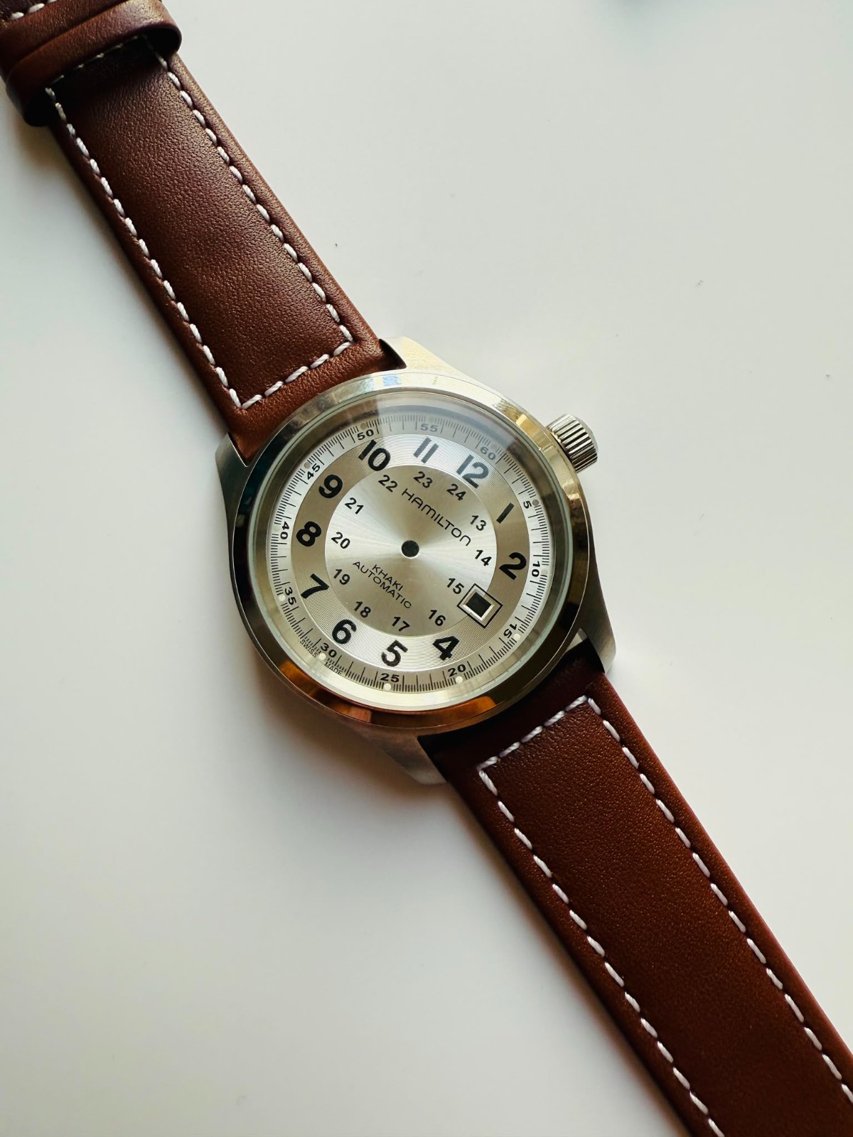 Hamilton Khaki Field 42mm Case Kit ETA 2824 PT50 SW2x Complete Set (Silver dial)