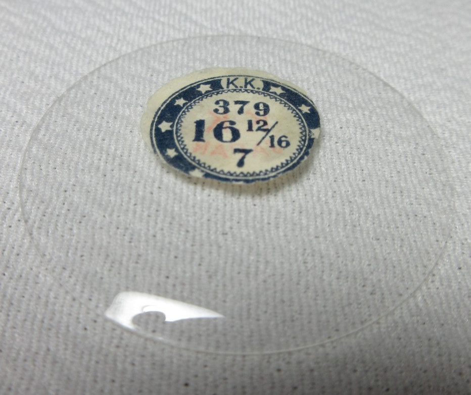 GLASS POCKET WATCH CRYSTAL HUNTER CASE SIZE 16 12/16 H 7 REPLACEMENT PART #178