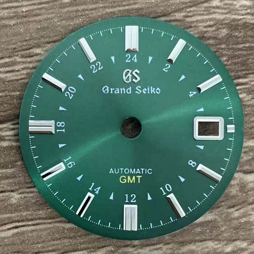 31MM Black Blue Green Watch Dial No Luminous for NH34 Movement