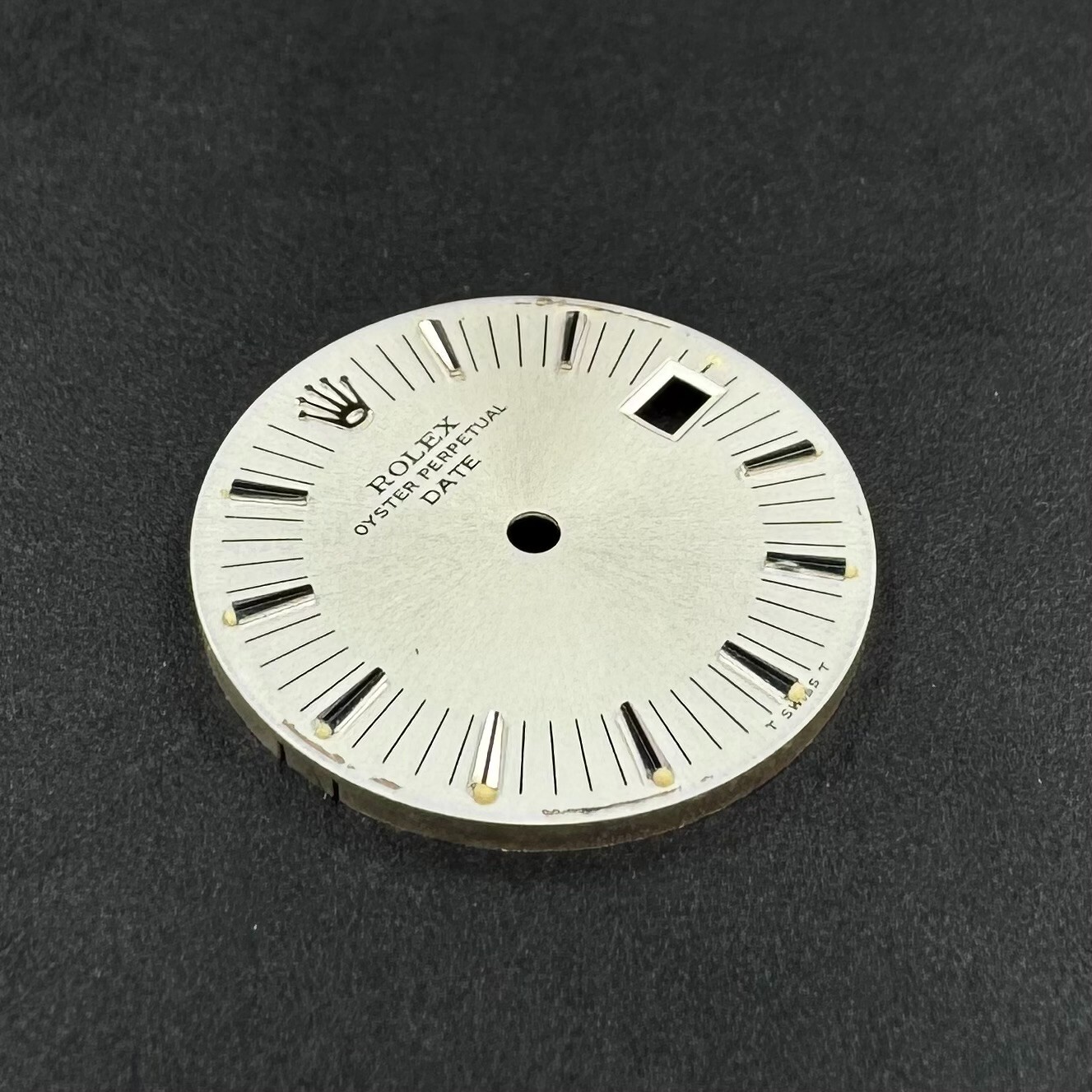 AUTHENTIC ROLEX LADIES 26MM DATE SILVER WHITE GOLD INDEX DIAL 69174