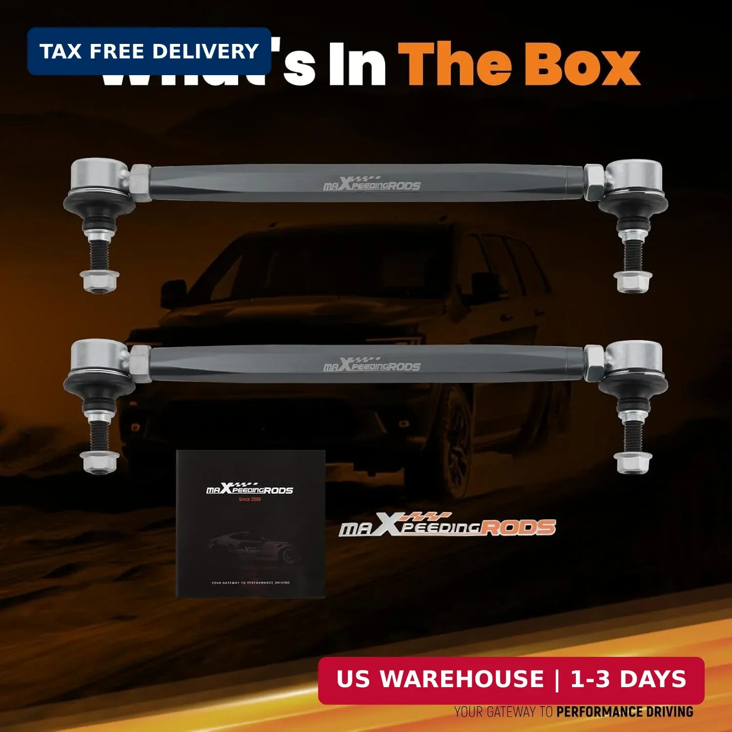 Universal Adjustable Sway Bar End Links 280mm-330mm | M10 Stud w/12 mm Spacer