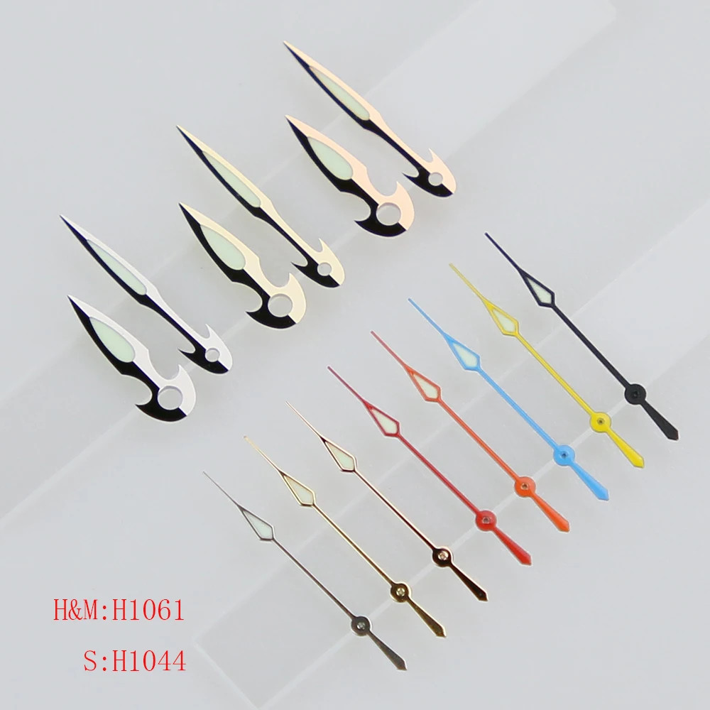 Watch Hands C3 Luminous 1061 Fish For NH34 NH35 NH36 NH38 Set Mod Part Accessory