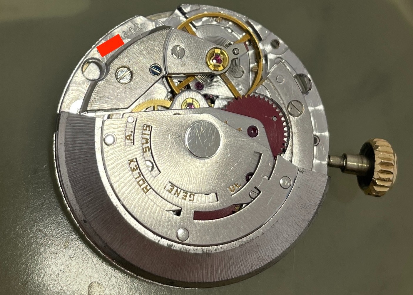 GENUINE ROLEX SERVICED MOVEMENT CAL 3035 COMPLETE WITH AM DIAMOND DIAL & HANDS