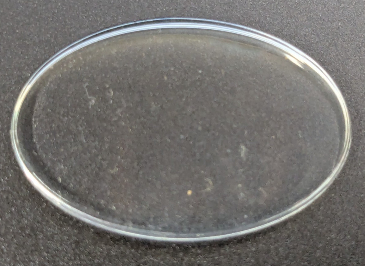 NOS Acrylic Watch Crystal for Tissot – Oval – 31.3mm x 21.4mm