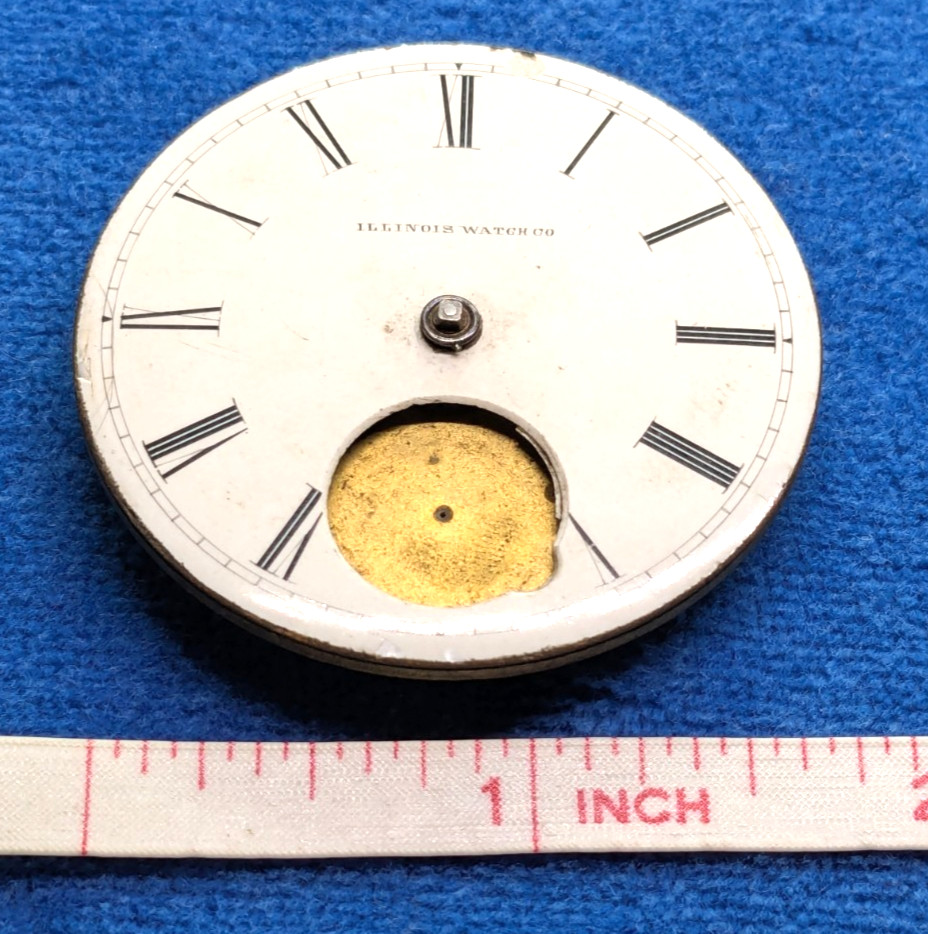 Lot of Two Vintage American Waltham & Illinois Watch Co Dials – Movements 45 mm