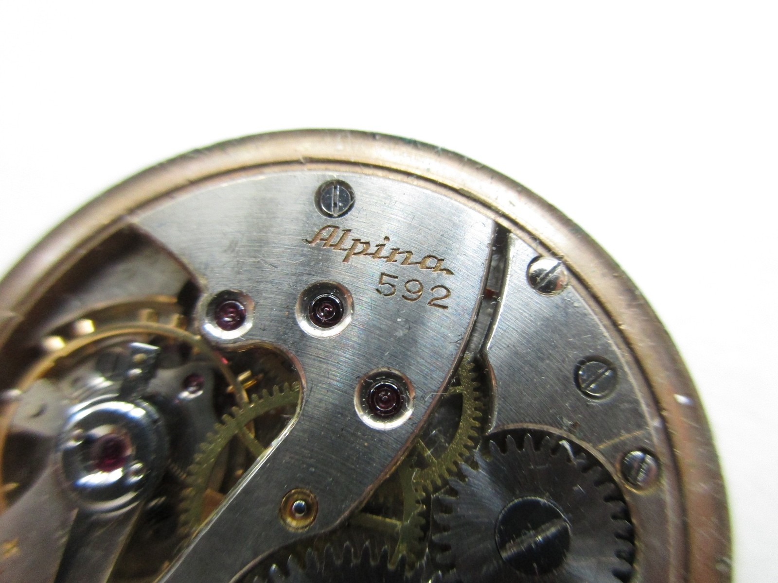 Alpina cal. 592 Swiss vintage watch movement & dial – running