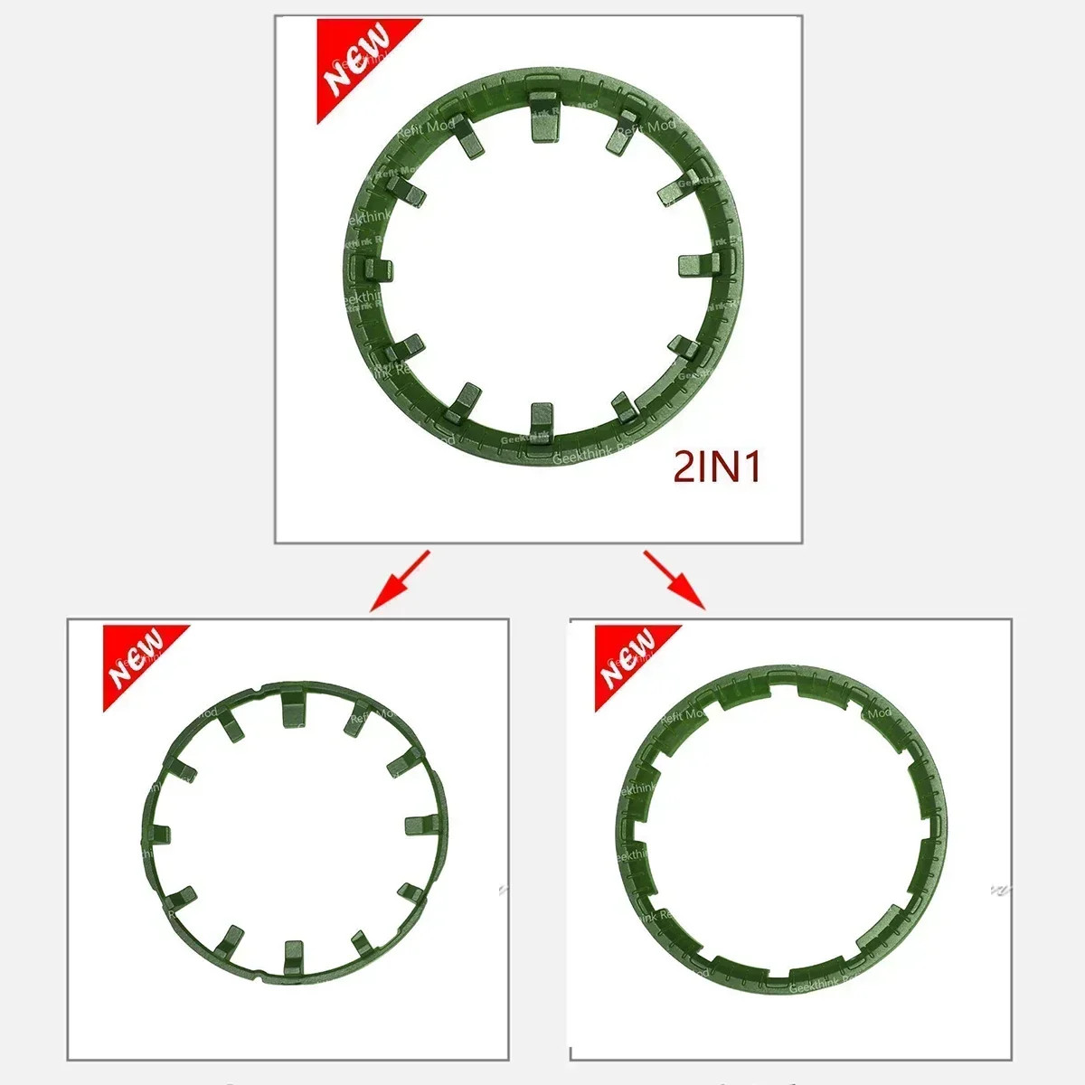 Modification Watch Scale Ring for Casioak GA2100 Dial Index Hour Marker Refit