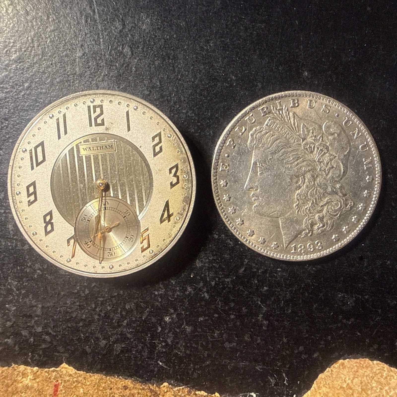 Vintage Waltham 17J Model 1894 Grade 225 Watch Movement With Dial Parts/Repair