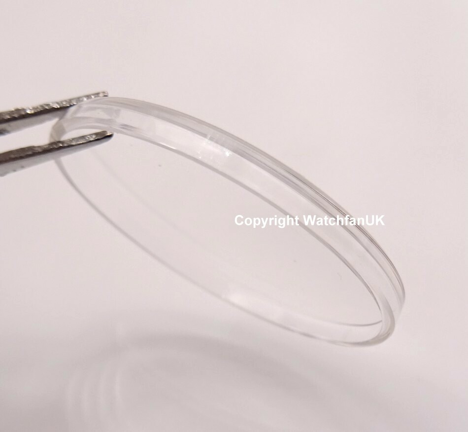 Watch Glass Acrylic Crystal – Domed – 1mm thick range 17mm to 40mm X 5