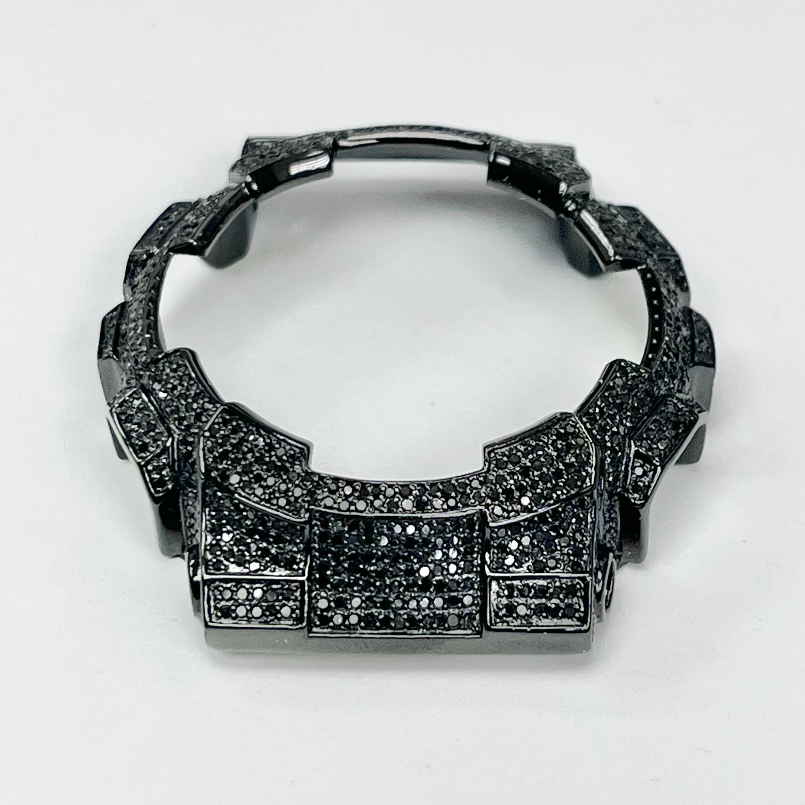 G-Shock GD-100 Black Stainless-Steel Case Polish w/ Approx-3.0CT Black Diamonds