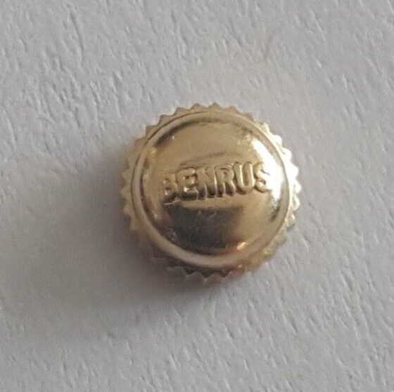 Benrus Water Resistant Gold Plated Crown