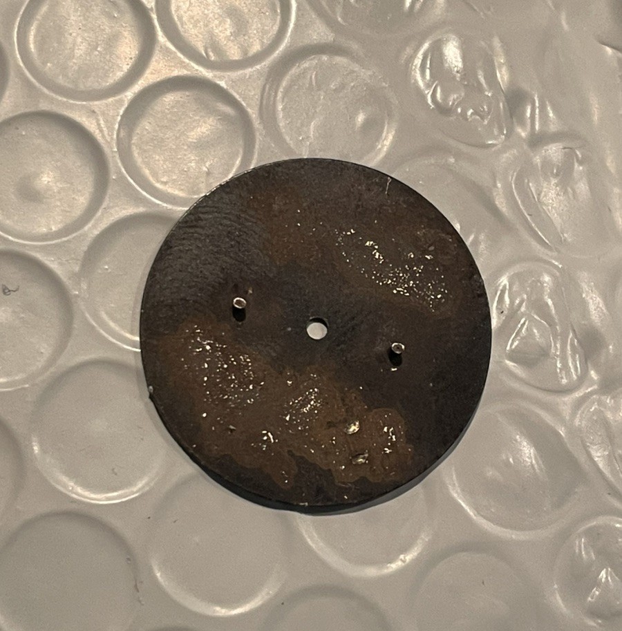 Movado Black Museum Swiss-Made 21.47mm Watch Dial Speckled NOS