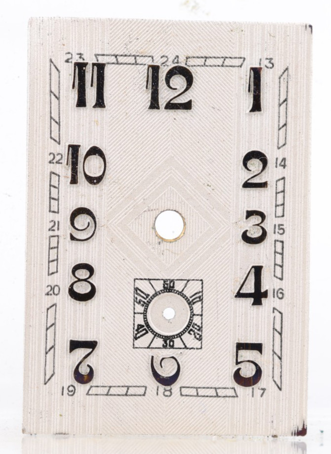 VINTAGE ART DECO TANK WRIST WATCH DIAL 19.21×27.93mm (JO)
