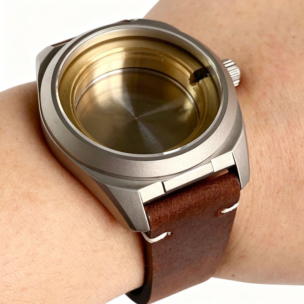 20ATM Diver Titanium 40mm Vintage Military Watch Case Sapphire Fit NH35 PT5000