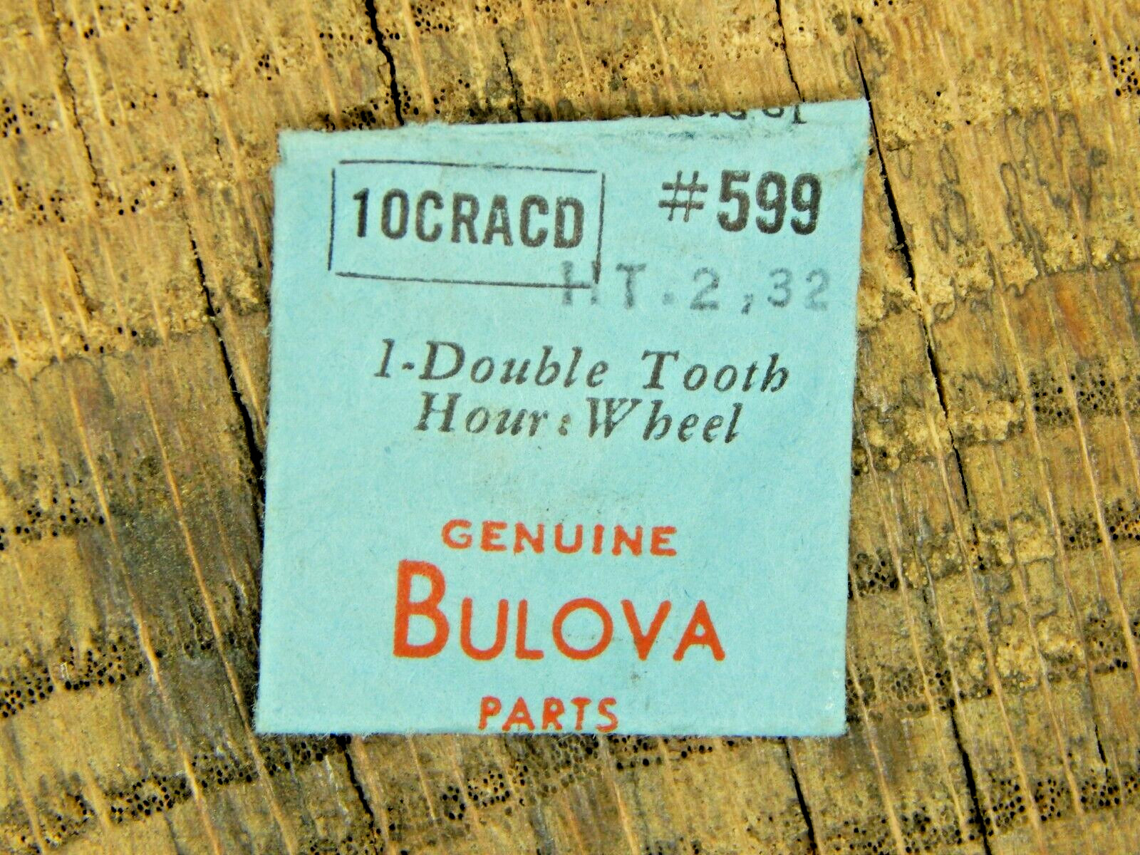 Genuine Bulova 10CRACD Hour Wheel Part 599 HT 2.32 Watch Part NEW OLD STOCK