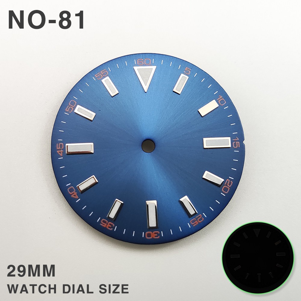 29mm Sun pattern Watch Dial Green Luminous for 2813 8215 8200 Movement Parts