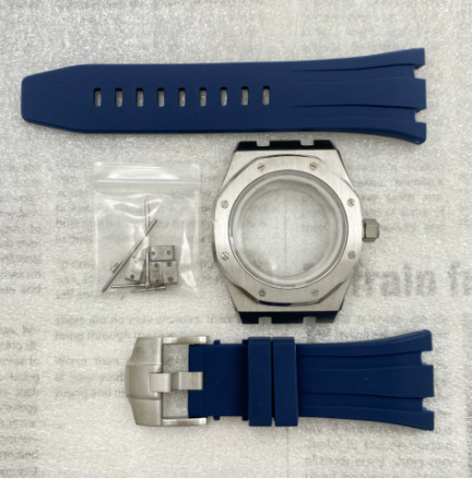 Blue sapphire modified mechanical parts, NH35 movement, rubber strap set