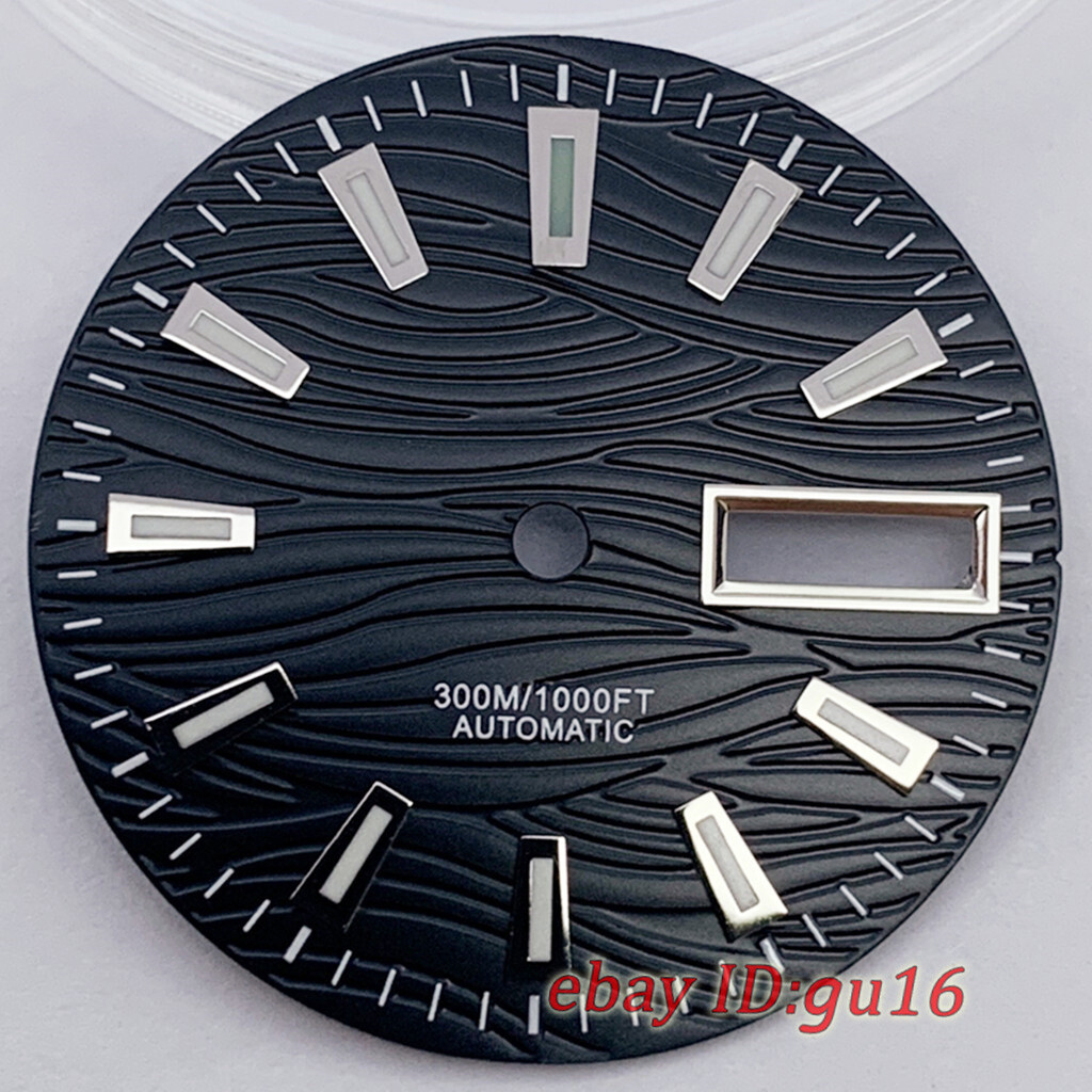 29mm Sterile green luminous Gray blue black green dial fit NH36 NH36A Movement