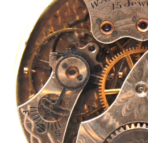 1908 WALTHAM POCKET WATCH MOVEMENT 17523672 GRADE: 220 12s 15j (OC)