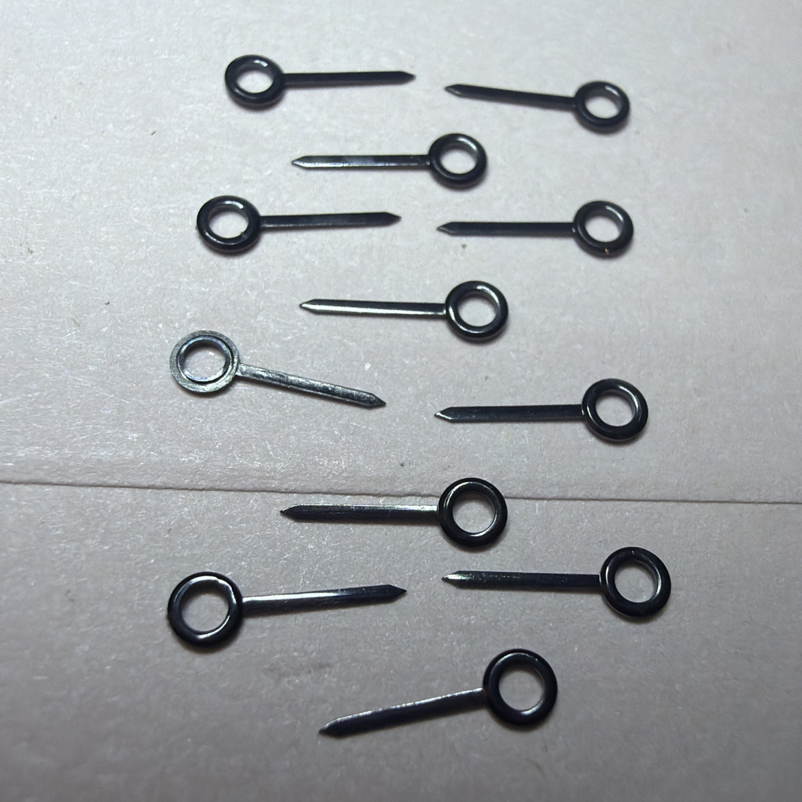 Lot #7 – 12 Hour Hands – Black Polish – 6mm Length