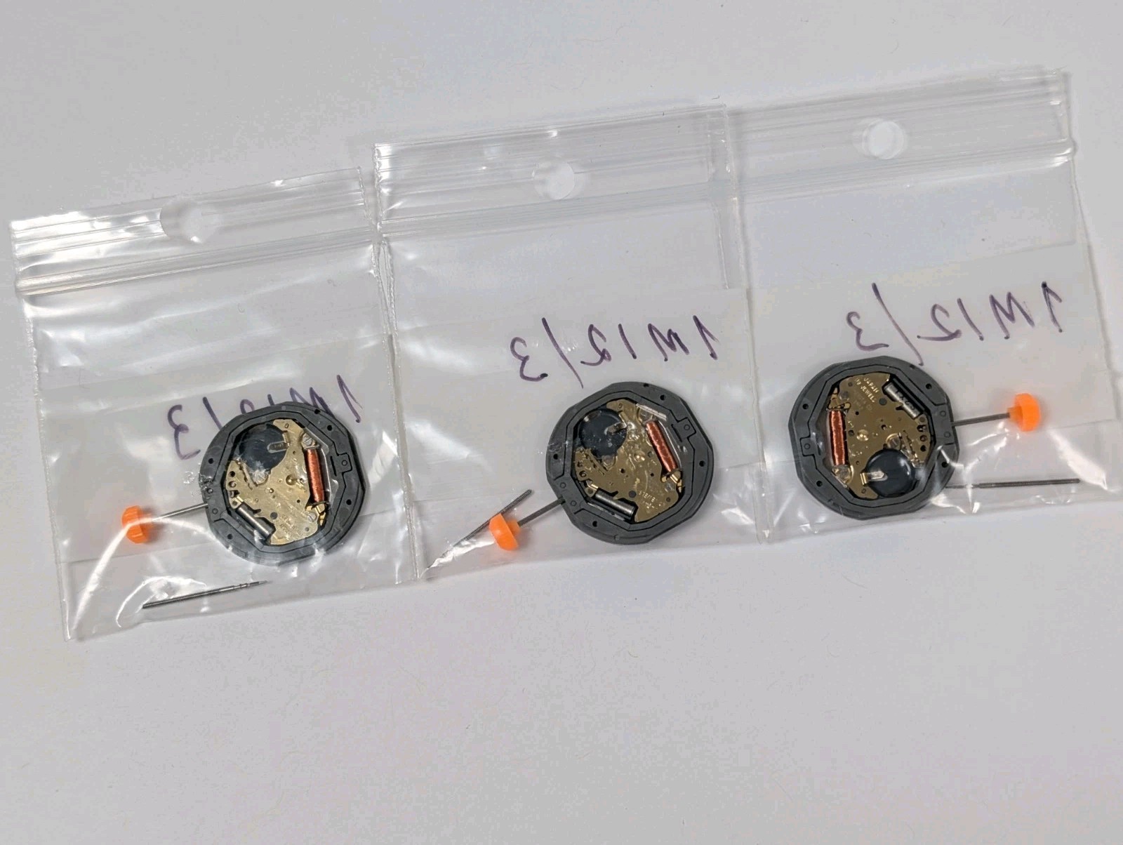Lot Of 3 Miyota 1M12 Watch Movement Date at 3 O’Clock NOS
