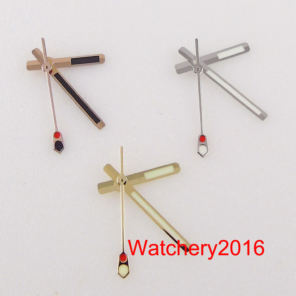 Luminous Watch Hands Rose Gold Silver Fit NH35 NH36 7s26 7s36 6r15 movement